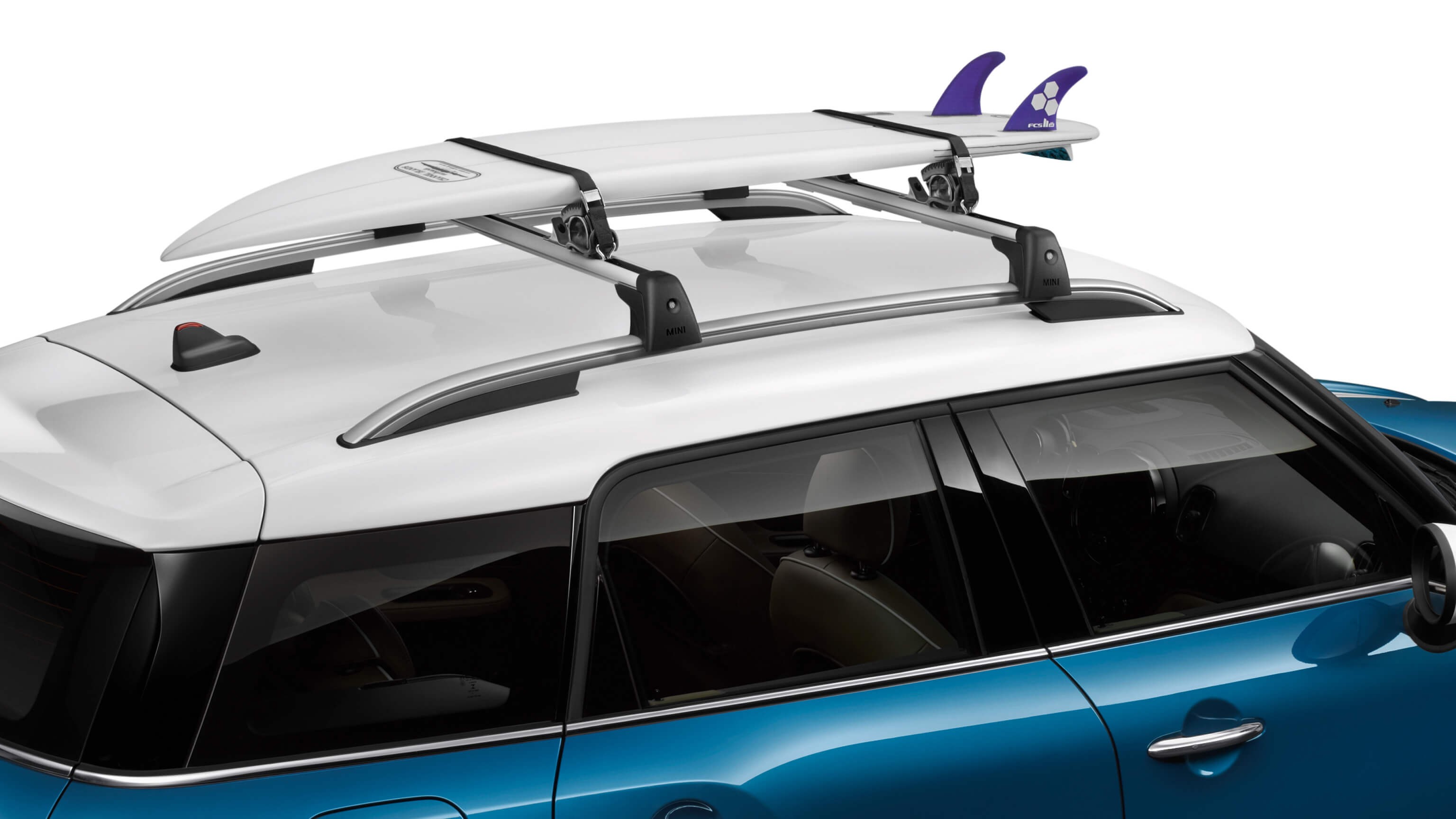 MINI surfboard holder – roof rack – roof transport system